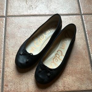Sam Edelman Flora Black leather Ballet Flats